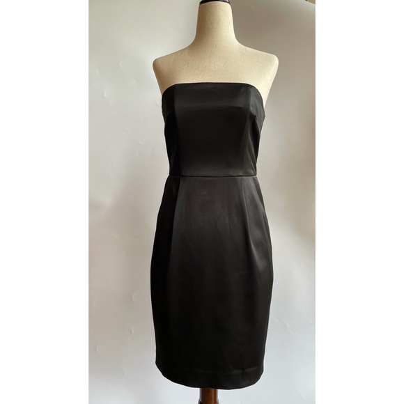 Express Dresses & Skirts - Express Dress Black Satin Mini Strapless Size 2